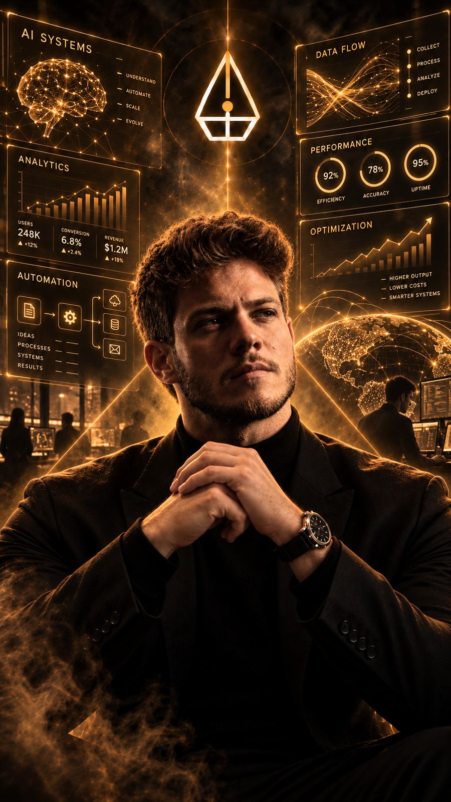 Carlos with AI and automation systems
